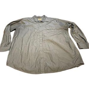 Foundry Comfort gray Stretch men’s long sleeve button‎ down tall size 3XLT